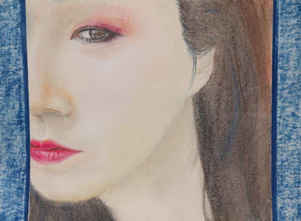 Title: Suspicion Technique: Pastel on drawing paper Size: 41 x 31 cm Year: 2024 by Kenny R.K.